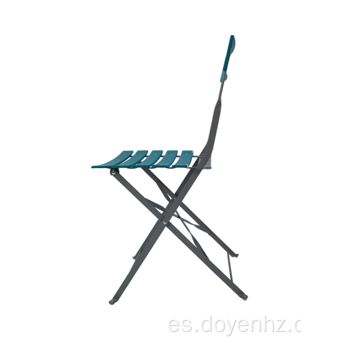 Silla de listones estirada plegable de metal para exteriores (5 asientos y 1 respaldo)